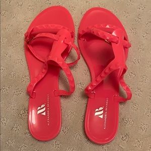 Hot pink Alexandria Brandao jelly sandals
